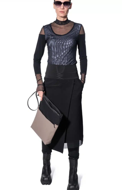 Dani Mesh Straight Skirt