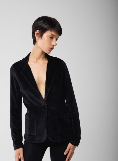 Chita Velour Blazer in marine - Image 2