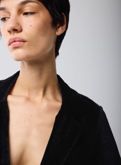 Chita Velour Blazer in marine - Image 5