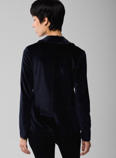 Chita Velour Blazer in marine - Image 7