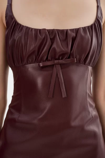 MALIKA Faux Leather Dress - sz small - Image 5