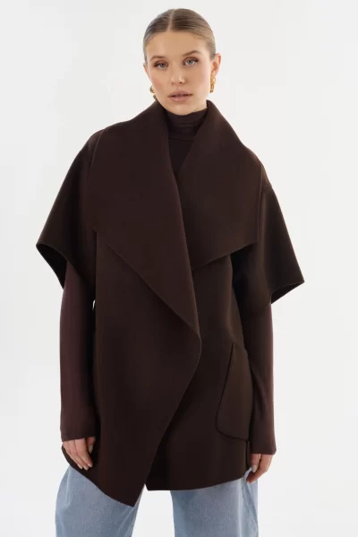 Penelope Coat in dark brown - Image 6