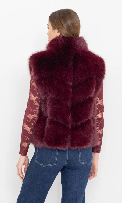 Rosario Faux Fur Vest - sz small - Image 4