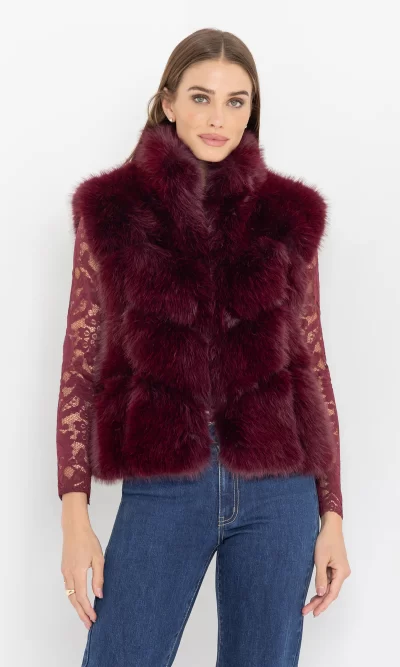 Rosario Faux Fur Vest - sz small - Image 5