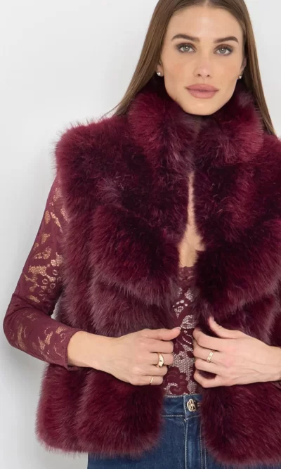 Rosario Faux Fur Vest - sz small - Image 6