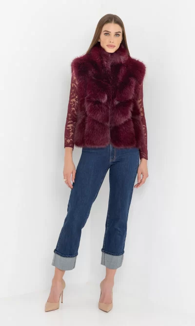 Rosario Faux Fur Vest - sz small - Image 3