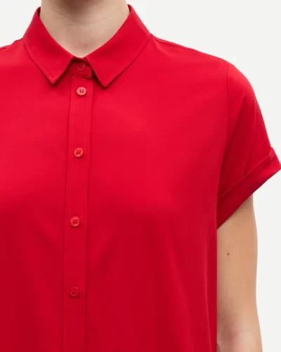 MAJAN SS SHIRT in Haute Red - Image 7