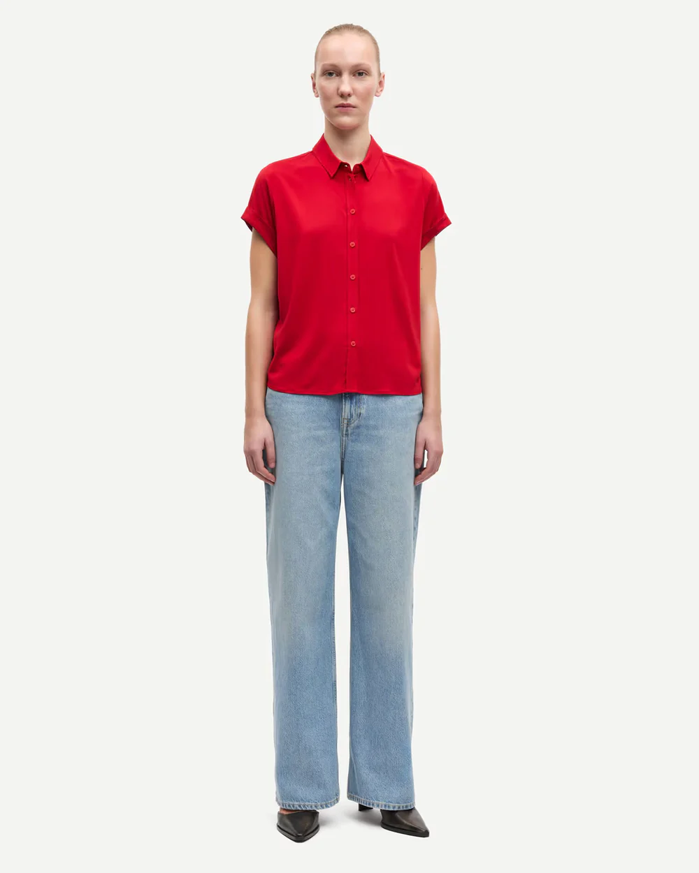 MAJAN SS SHIRT in Haute Red - Image 6