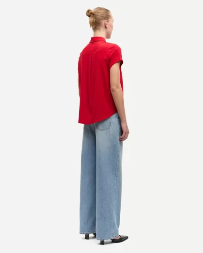 MAJAN SS SHIRT in Haute Red - Image 4