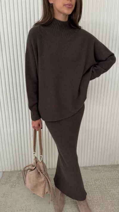Alma Pencil Skirt - Dark Espresso - coming soon - Image 6