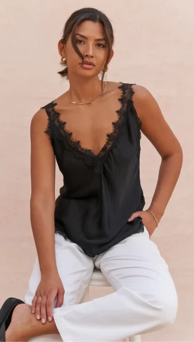 Solange Camisole - Black - Image 10