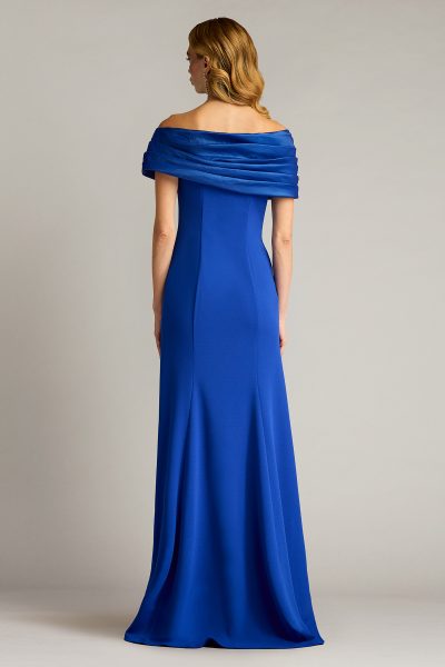 Dalton Contrast Off-Shoulder Gown in mystic blue - Image 5