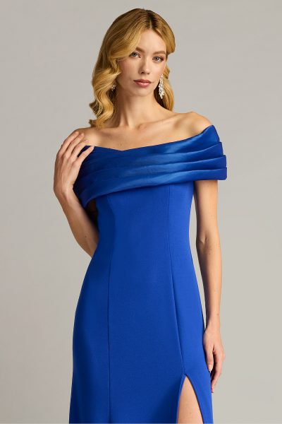 Dalton Contrast Off-Shoulder Gown in mystic blue - Image 2