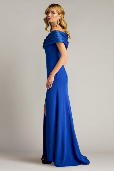 Dalton Contrast Off-Shoulder Gown in mystic blue - Image 4