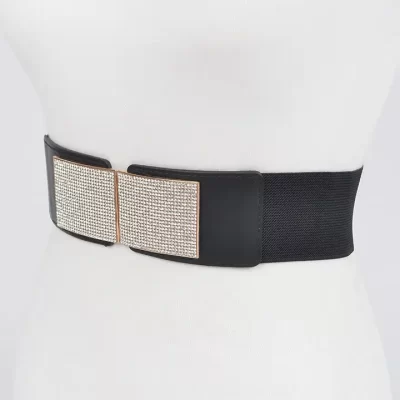 Rhinestone Metal Buckle Belt - Image 3