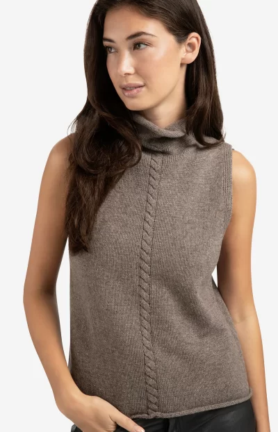 Seaside Sleeveless sweater in brown - Image 8