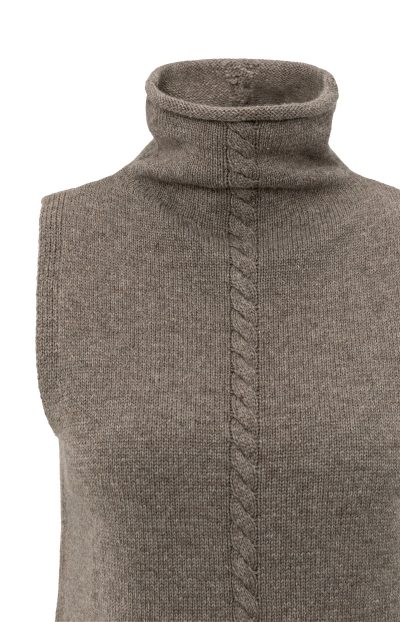 Seaside Sleeveless sweater in brown - Image 2