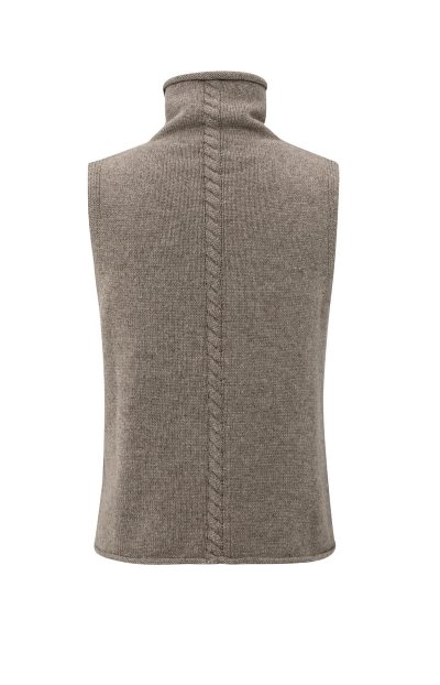 Seaside Sleeveless sweater in brown - Image 3
