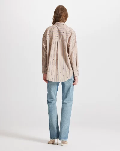 Echo pearly shirt in WHEAT GUNMETAL - Image 3