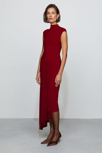 Francis Midi Dress in lipstick red - coming winter'25 - Image 3