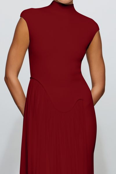 Francis Midi Dress in lipstick red - coming winter'25 - Image 2