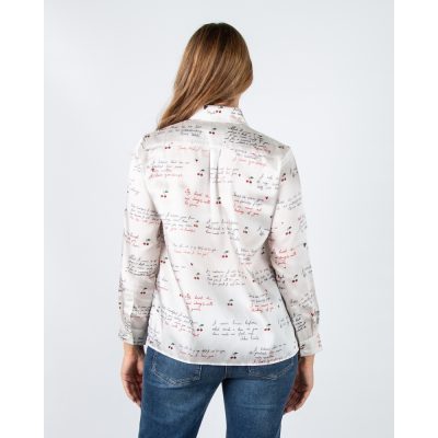 TEA CHERRY AND LETTERS SHIRT - Image 3