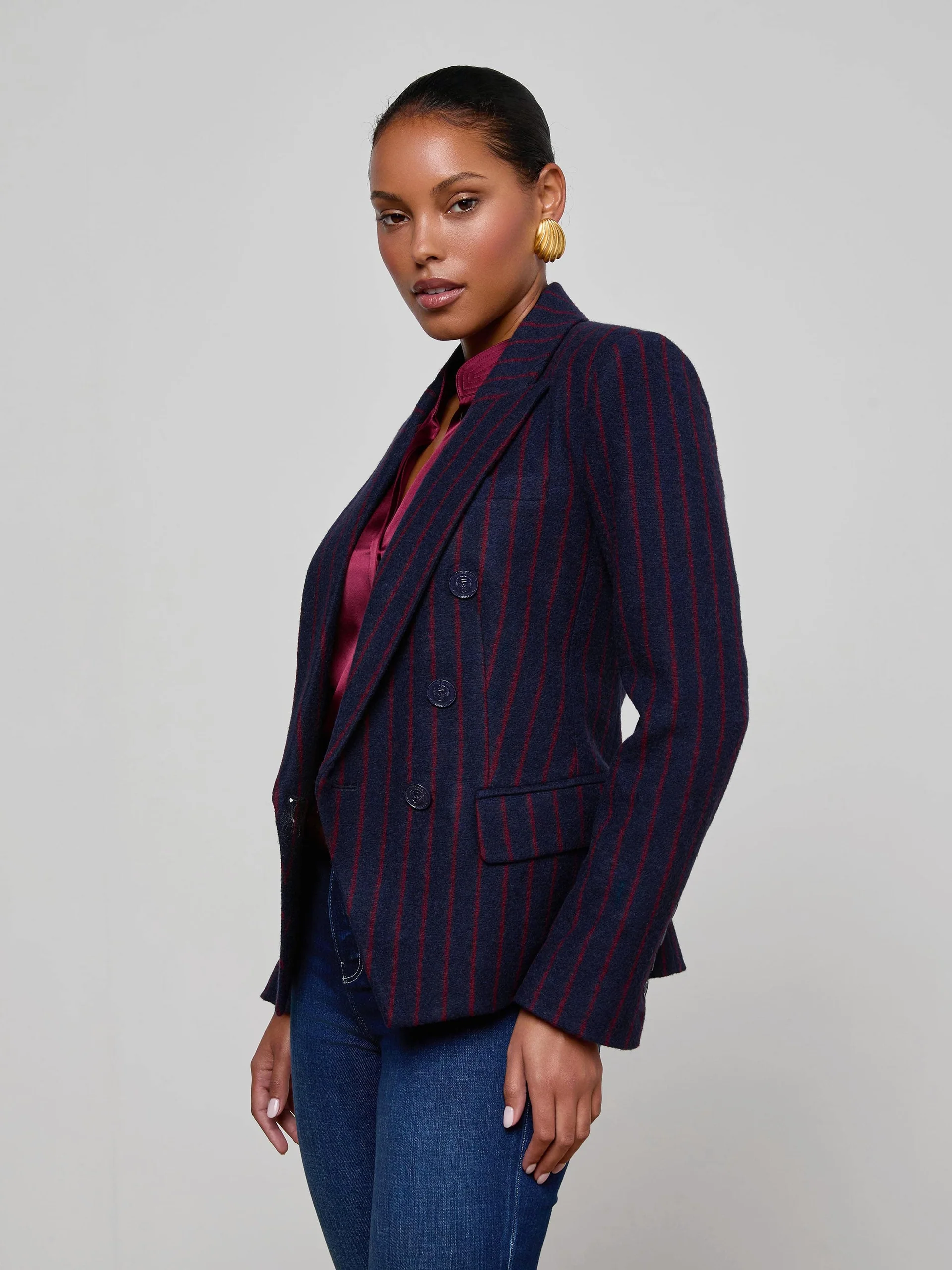 Kenzie Pinstriped Blazer - Image 7