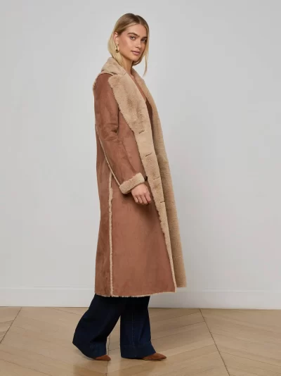 Citron Faux Fur Maxi Coat - sz 4 - Image 6