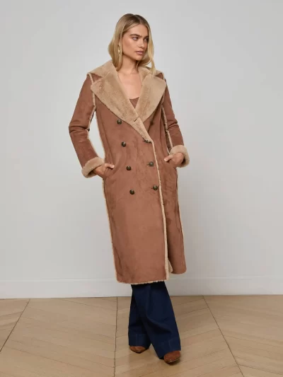 Citron Faux Fur Maxi Coat - sz 4 - Image 5