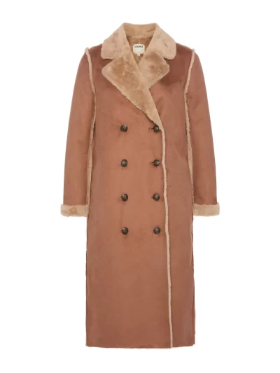 Citron Faux Fur Maxi Coat - sz 4 - Image 2