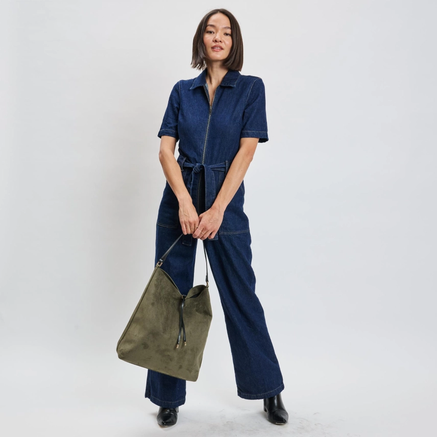 Felicity Hobo Bag in olive - Image 7