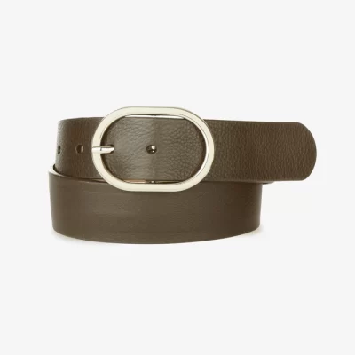 Medora Pebbled Belt in Chestnut - Image 2