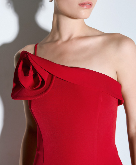 Tazeen Dress in red - Image 2