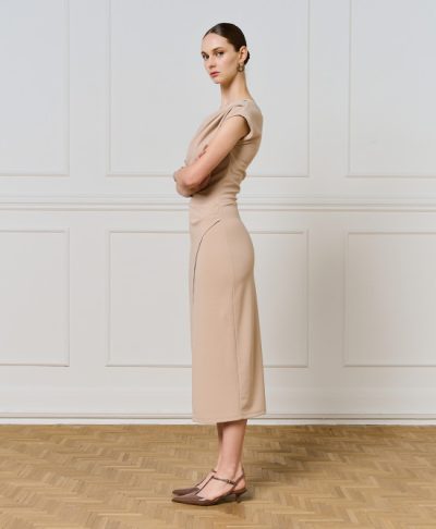 Maria Pencil dress in beige - coming soon - Image 4