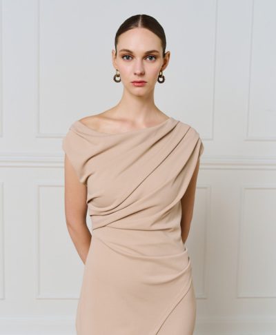 Maria Pencil dress in beige - coming soon - Image 2