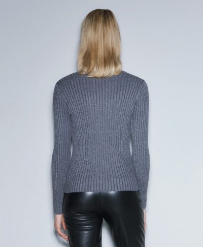 Roxy Knitted top in silver - coming soon - Image 3