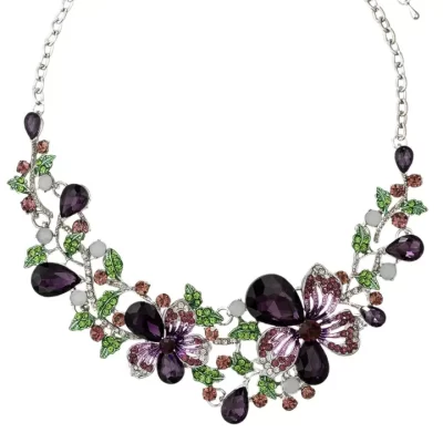Madison Lavender Statement Necklace - Image 2