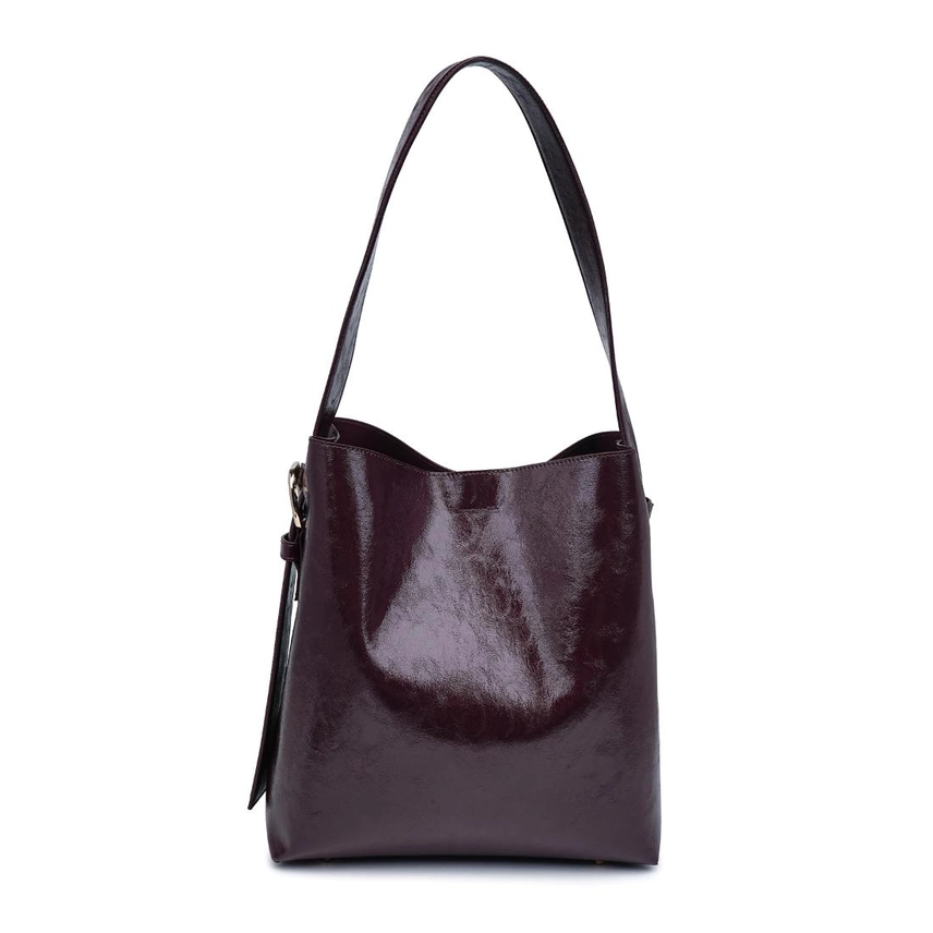 Brooke Bucket bag in burgundy - Image 5