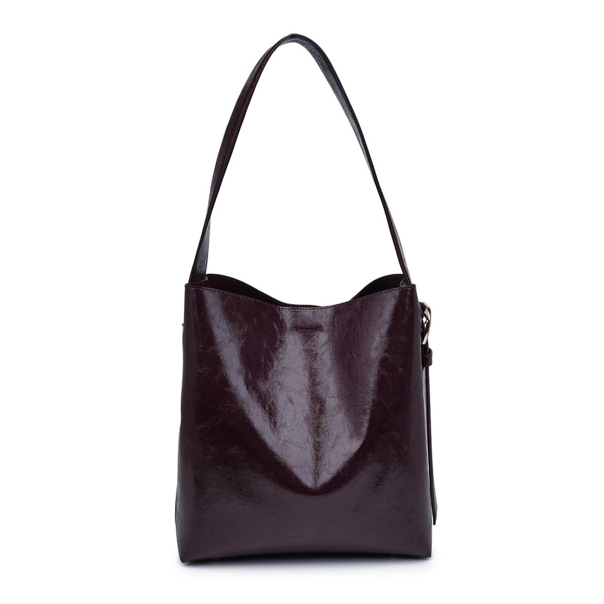 Brooke Bucket bag in burgundy - Image 3