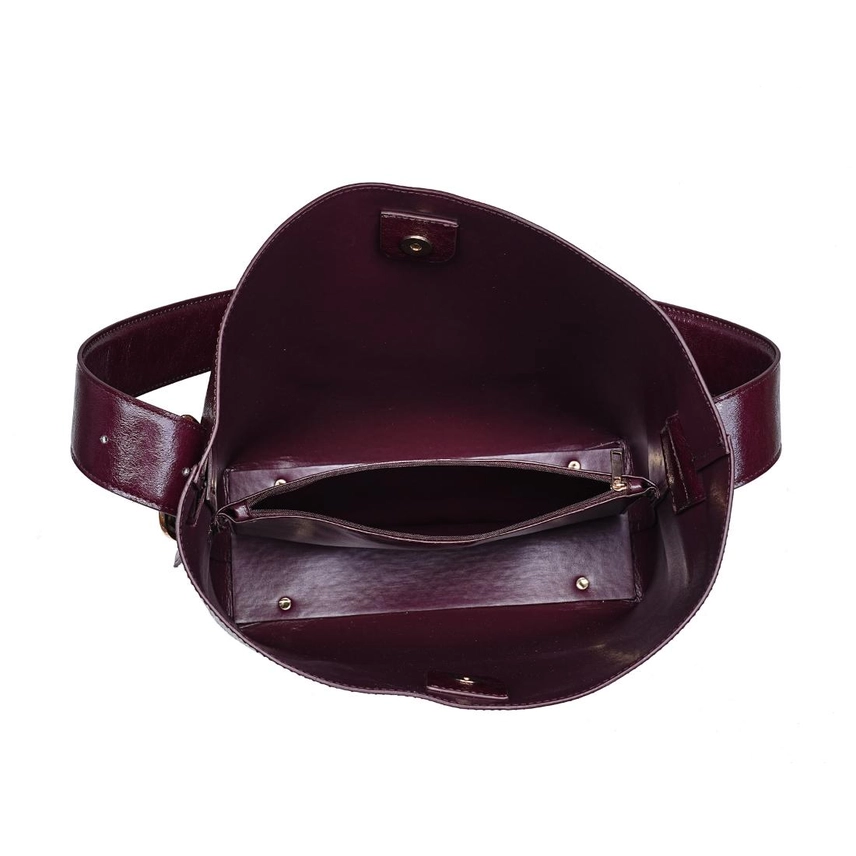 Brooke Bucket bag in burgundy - Image 2
