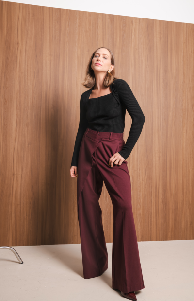 Pixie Pants in wine