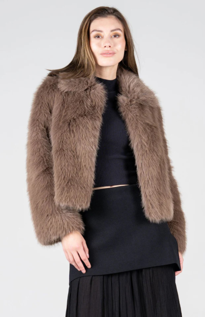 Alla Faux Fur Crop Jacket