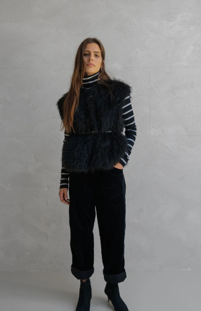 Sadelle Faux Fur Vest - small