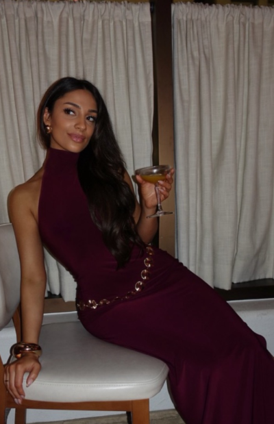 Chandra Halter Slit Gown