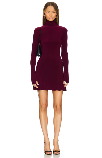 Sunny Turtleneck Fishtail Mini Dress