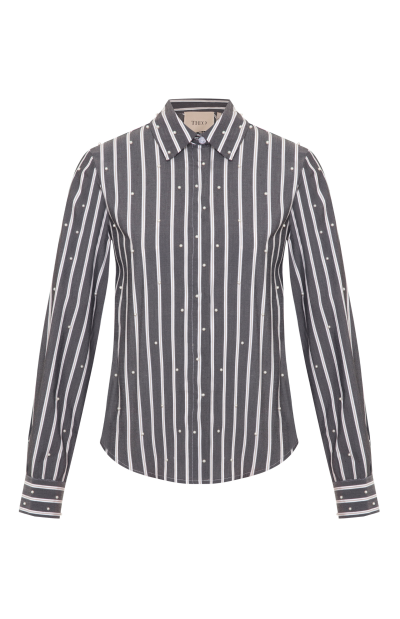 Echo Pearly Mixed Shirt in charcoal