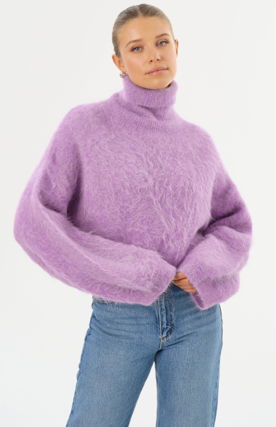 GARCELLE Wool Turtleneck Sweater in lavender