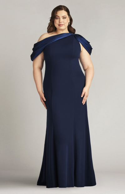 Carlene Shoulder Drape Gown - SZ 20+