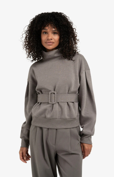 Maribel belted sweatshirt