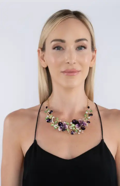 Madison Lavender Statement Necklace
